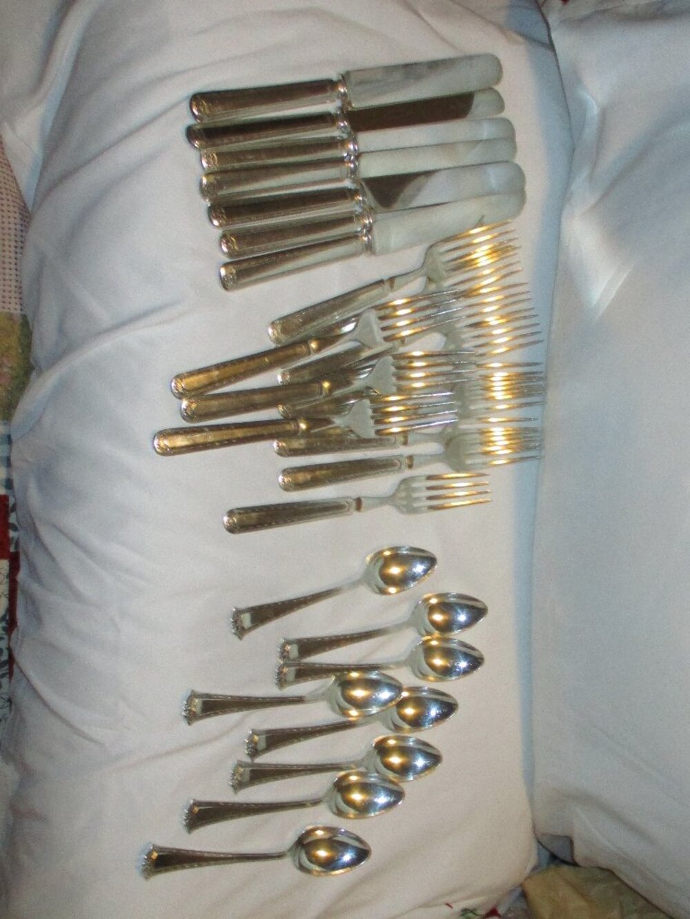 1847 Rogers Bros Silverplate CONTINENTAL  Spoons +  Dinner Forks + knives